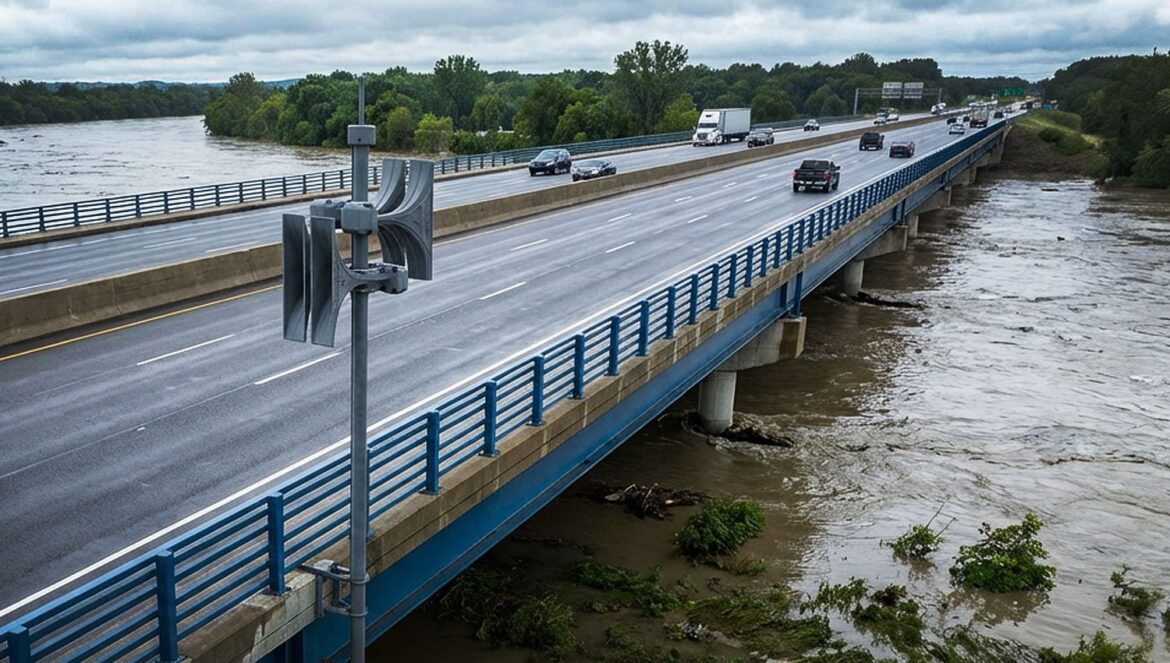 Sirène électronique Pavian installée pour alerter la population lors des inondations causées par la gota fria en Espagne