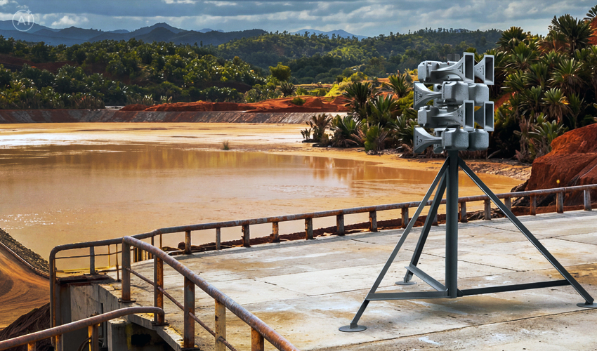 Pavian Portable pour système d’alerte des barrages de résidus miniers